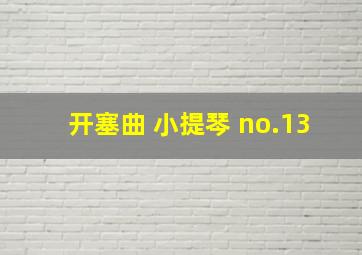 开塞曲 小提琴 no.13